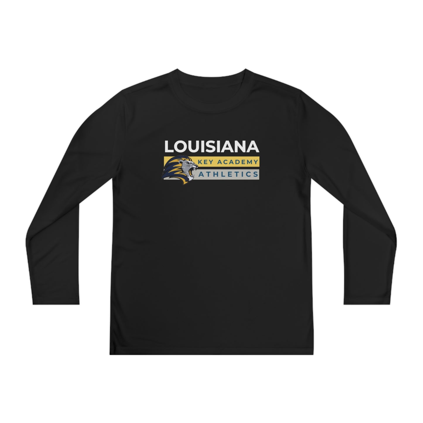 Louisiana Key Academy Striped Athletics Youth Long Sleeve Tee