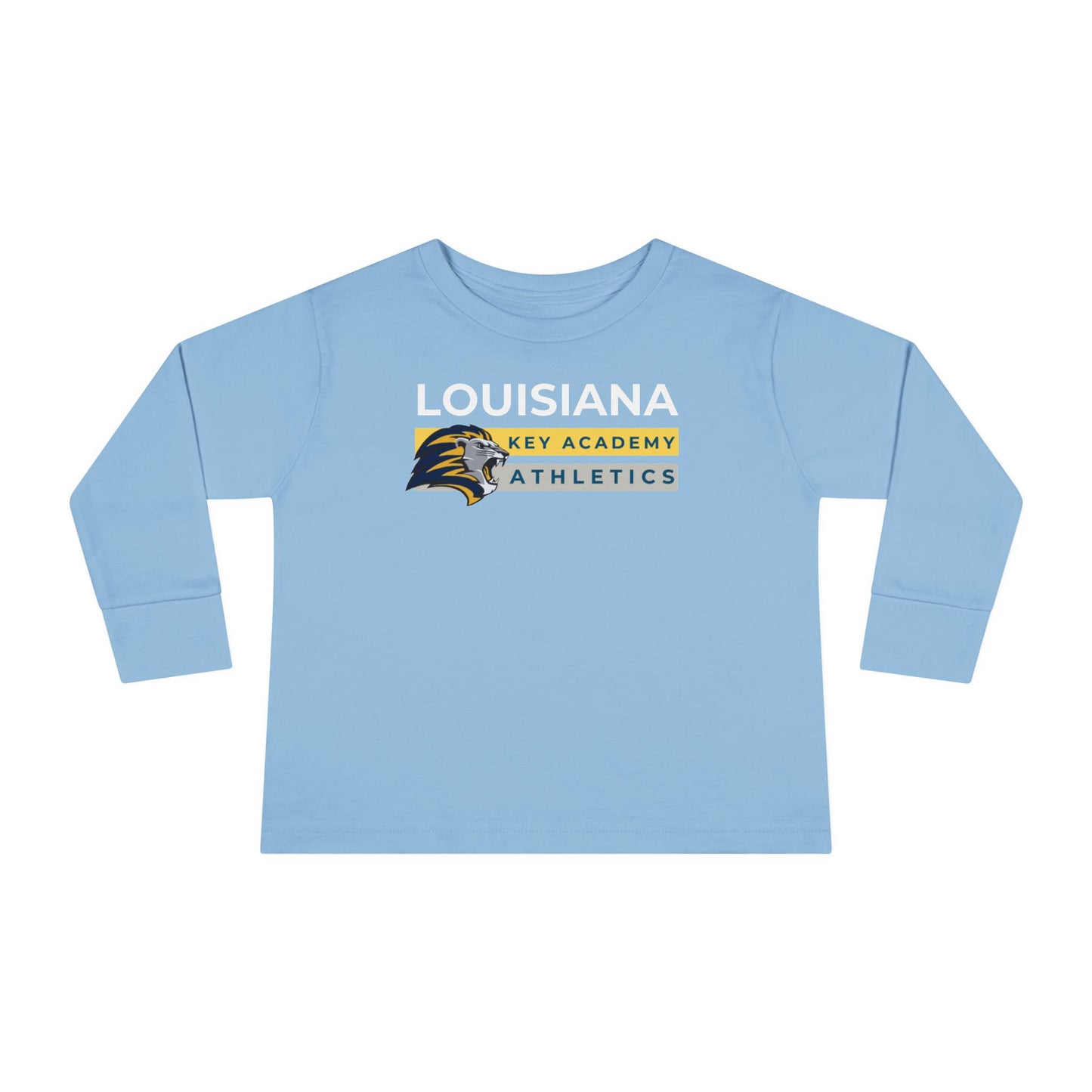 Louisiana Key Academy Striped Athletics Toddler Long Sleeve Tee
