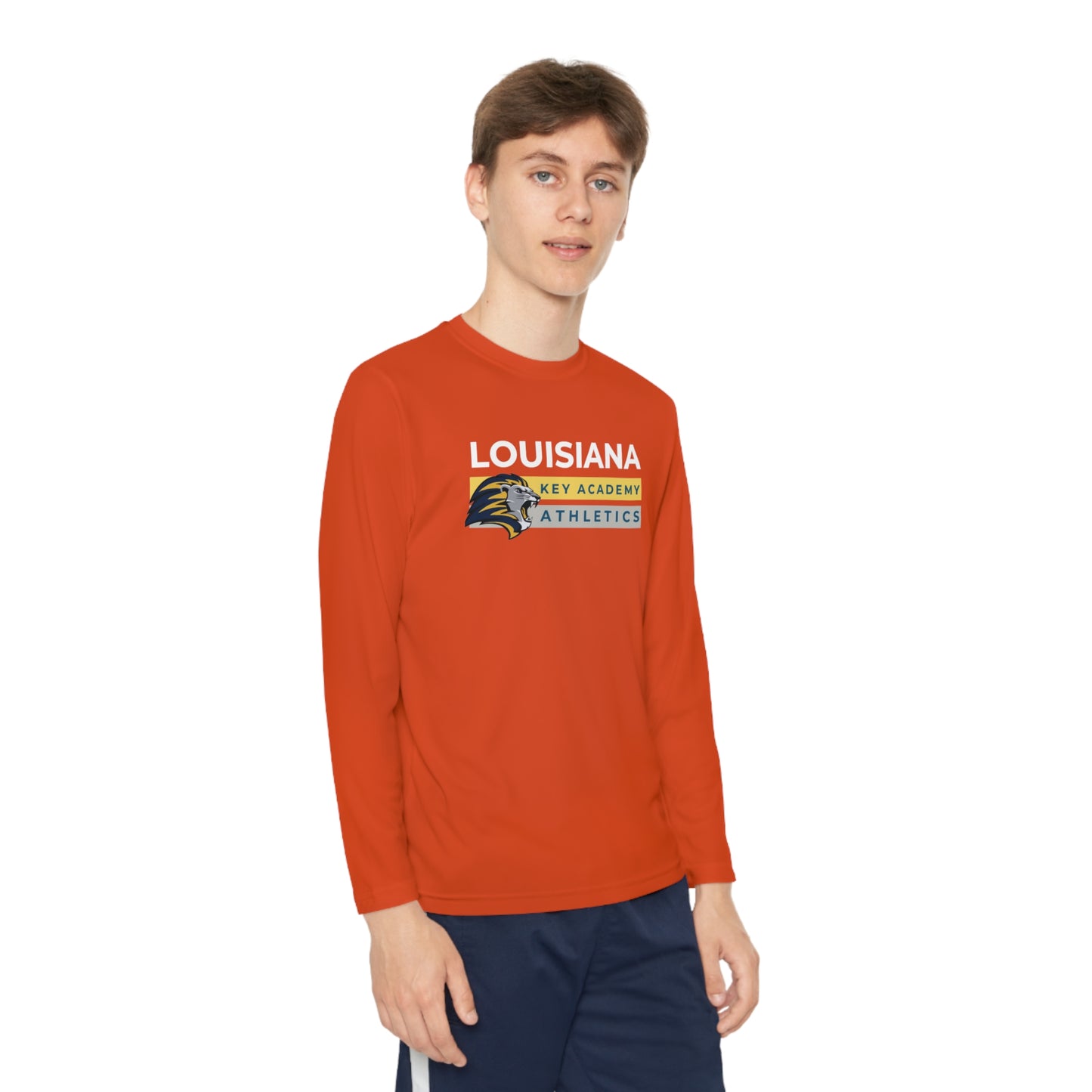 Louisiana Key Academy Striped Athletics Youth Long Sleeve Tee