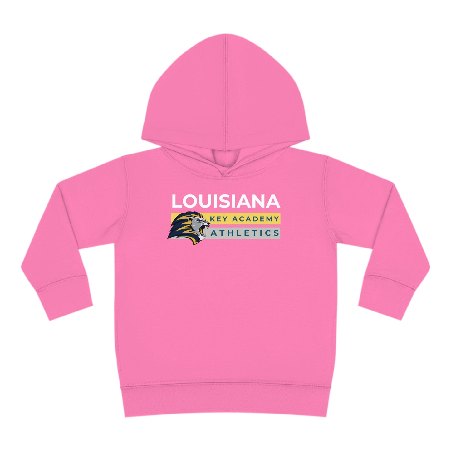 Louisiana Key Academy Striped Athletics Toddler Pullover Fleece Hoodie