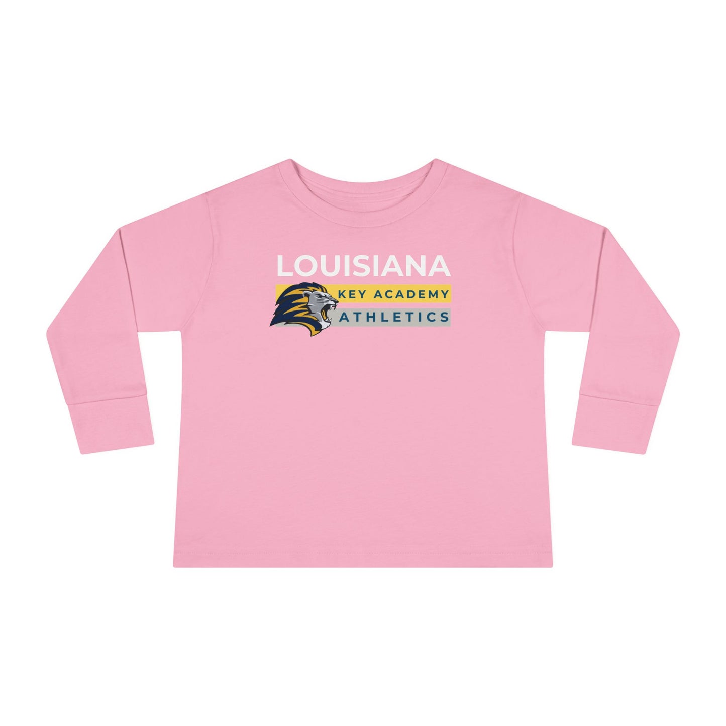 Louisiana Key Academy Striped Athletics Toddler Long Sleeve Tee