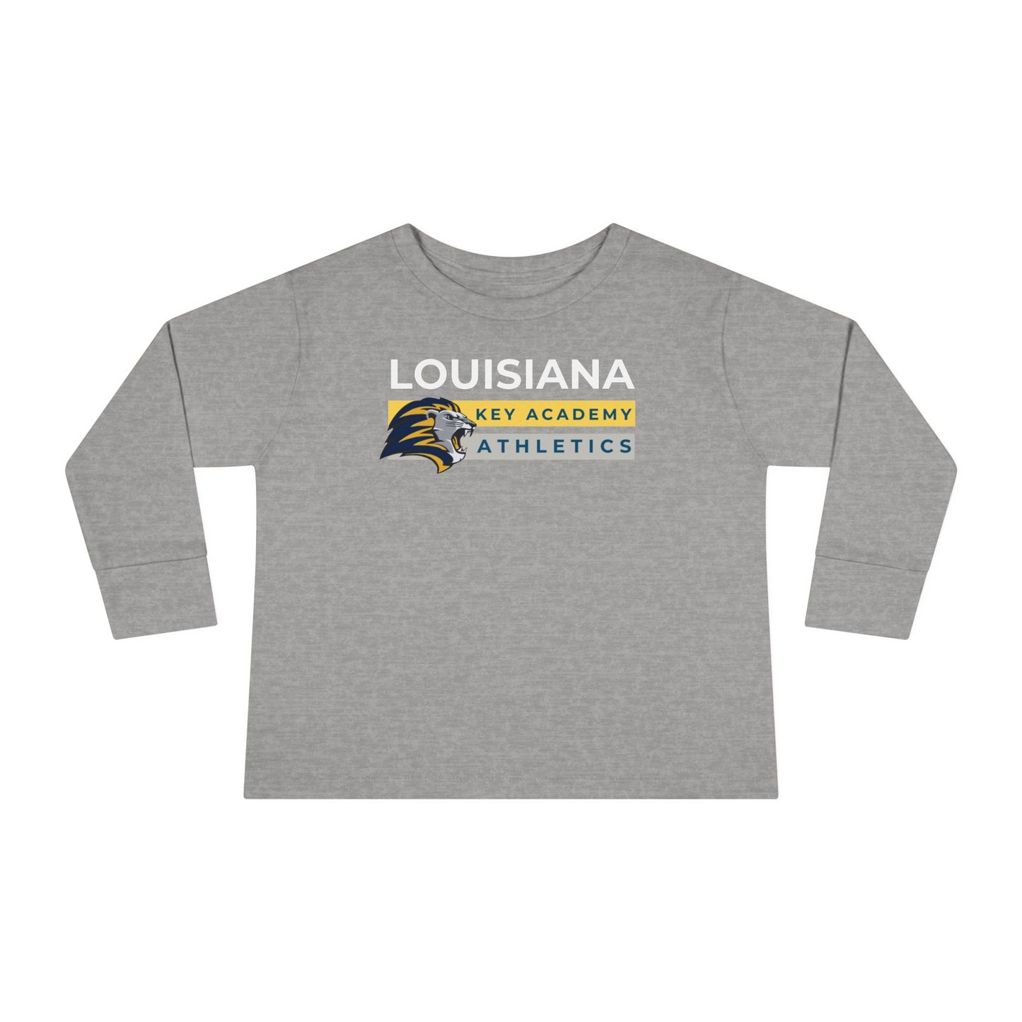 Louisiana Key Academy Striped Athletics Toddler Long Sleeve Tee