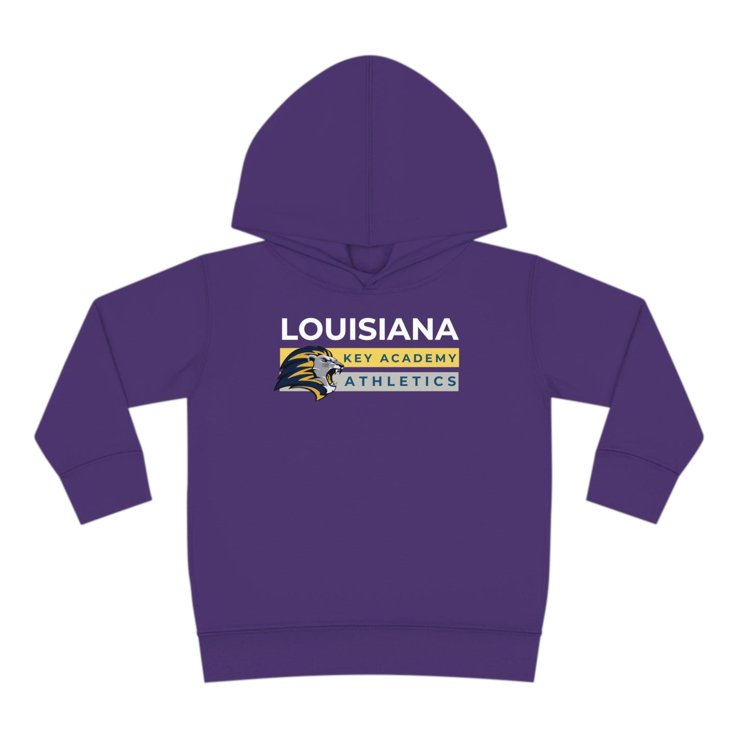 Louisiana Key Academy Striped Athletics Toddler Pullover Fleece Hoodie