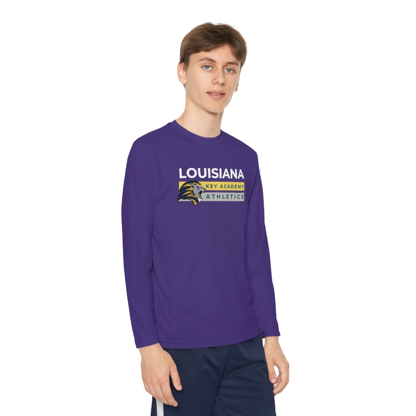 Louisiana Key Academy Striped Athletics Youth Long Sleeve Tee