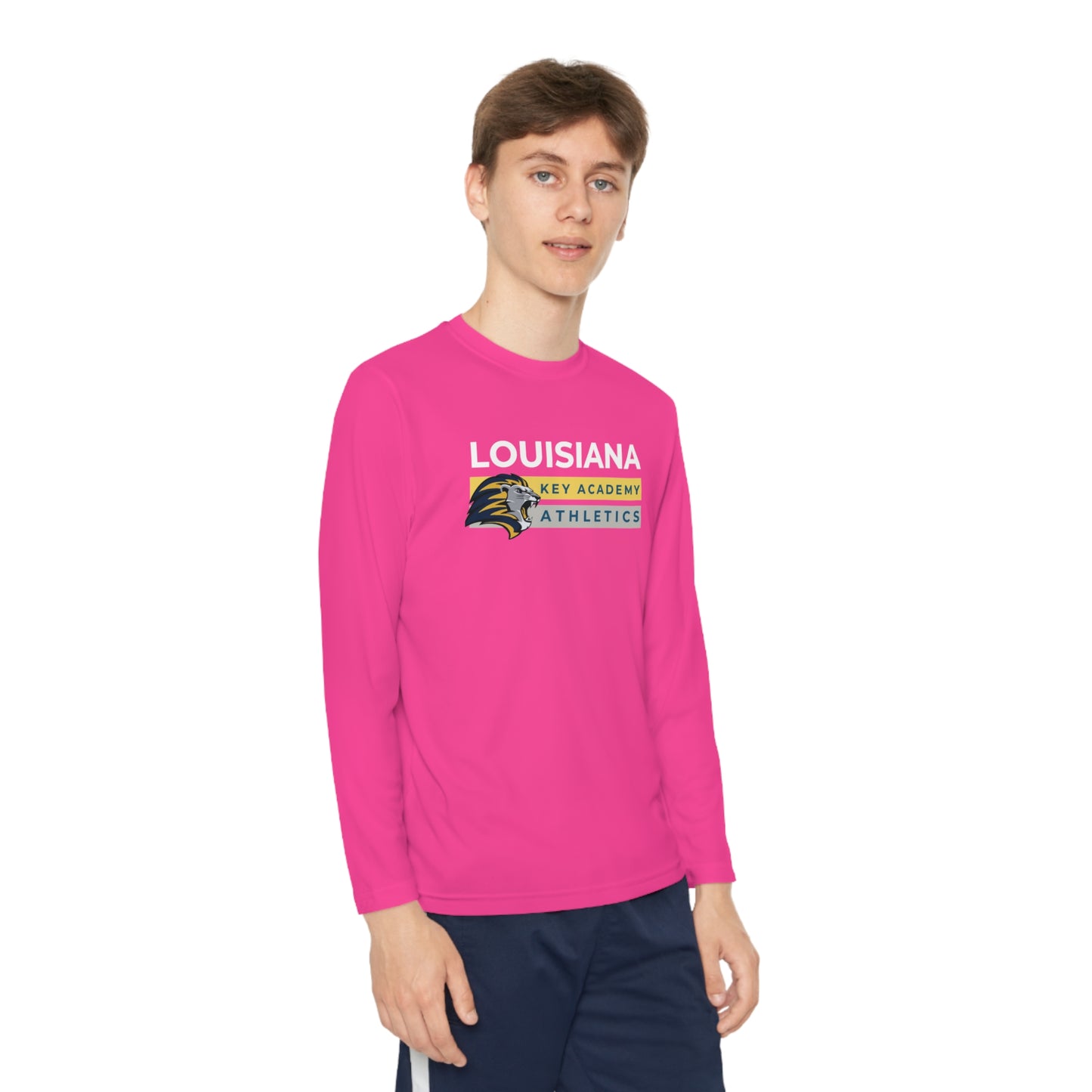 Louisiana Key Academy Striped Athletics Youth Long Sleeve Tee