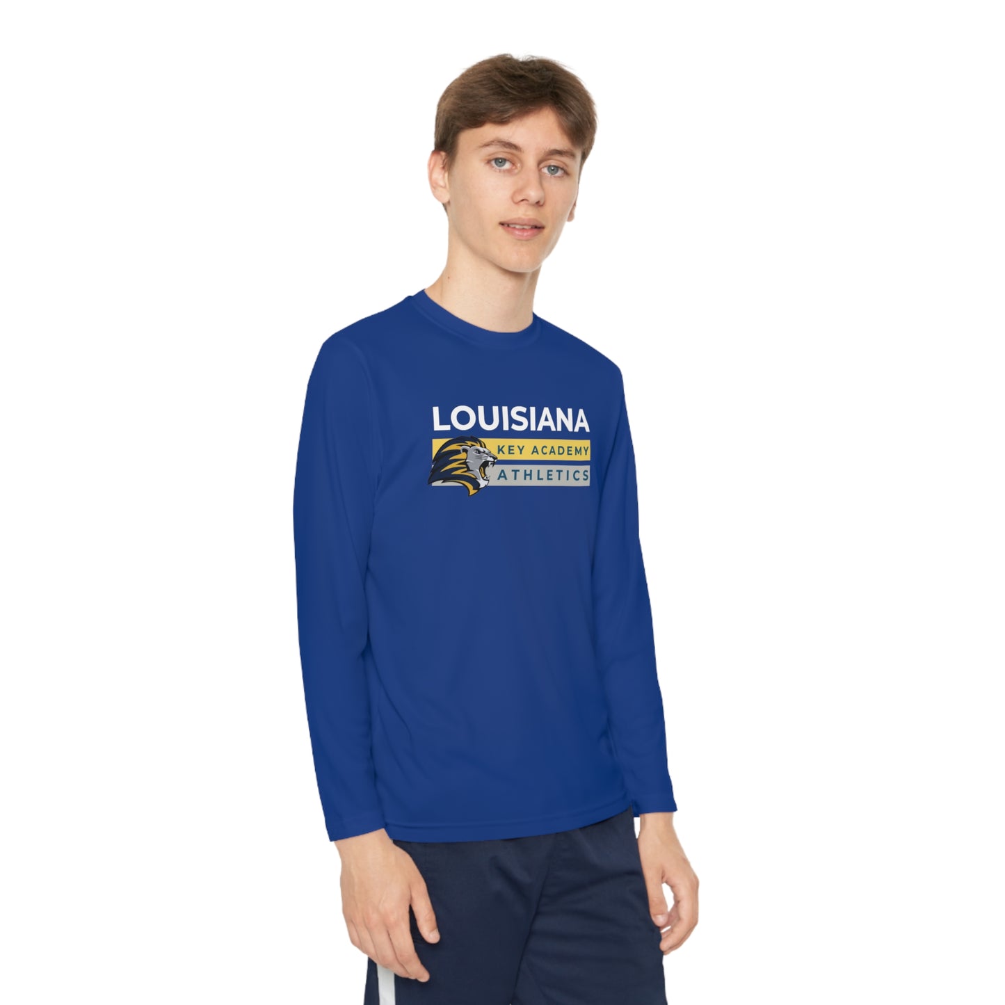 Louisiana Key Academy Striped Athletics Youth Long Sleeve Tee