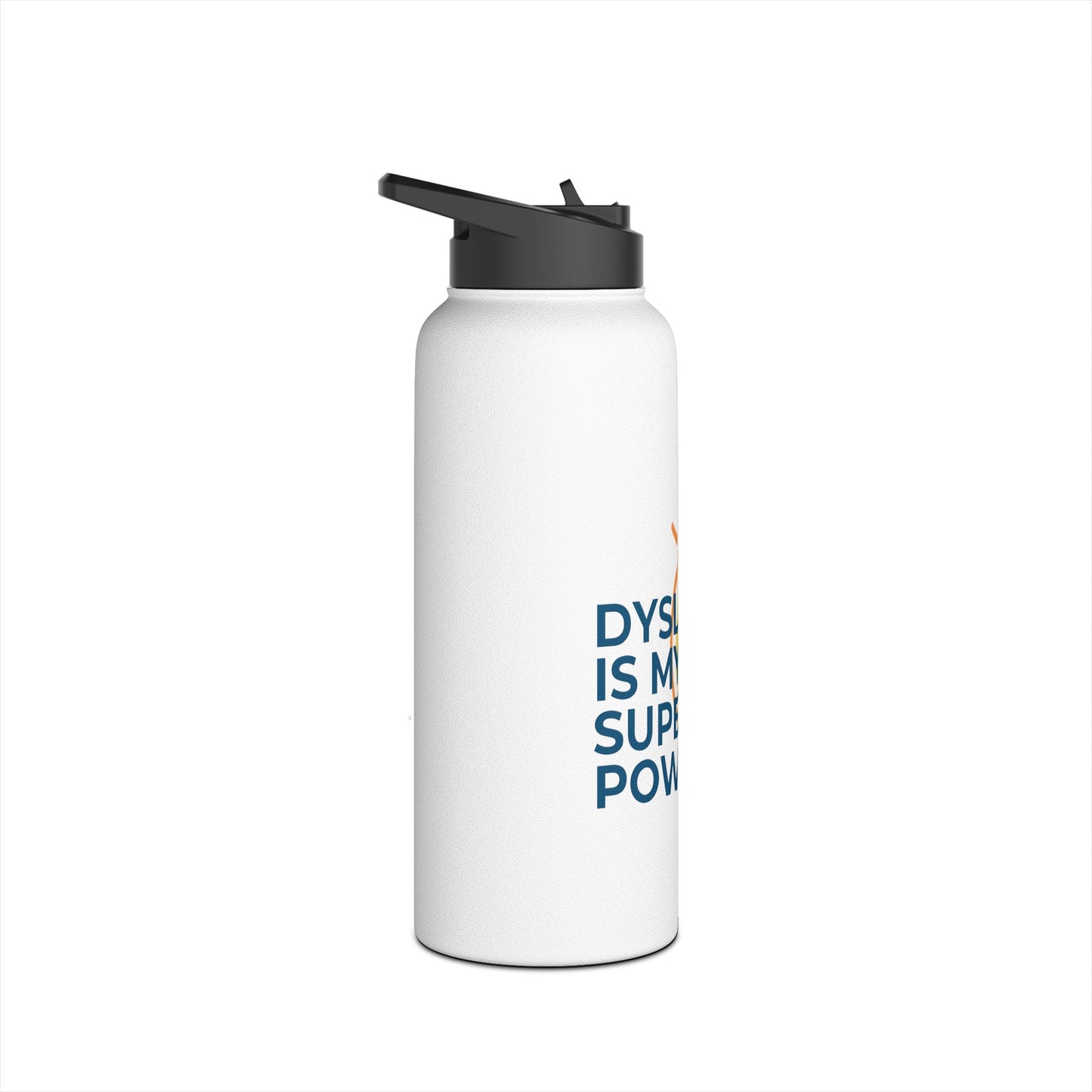 Dyslexia Is My Superpower Light Bulb Stainless Steel Water Bottle