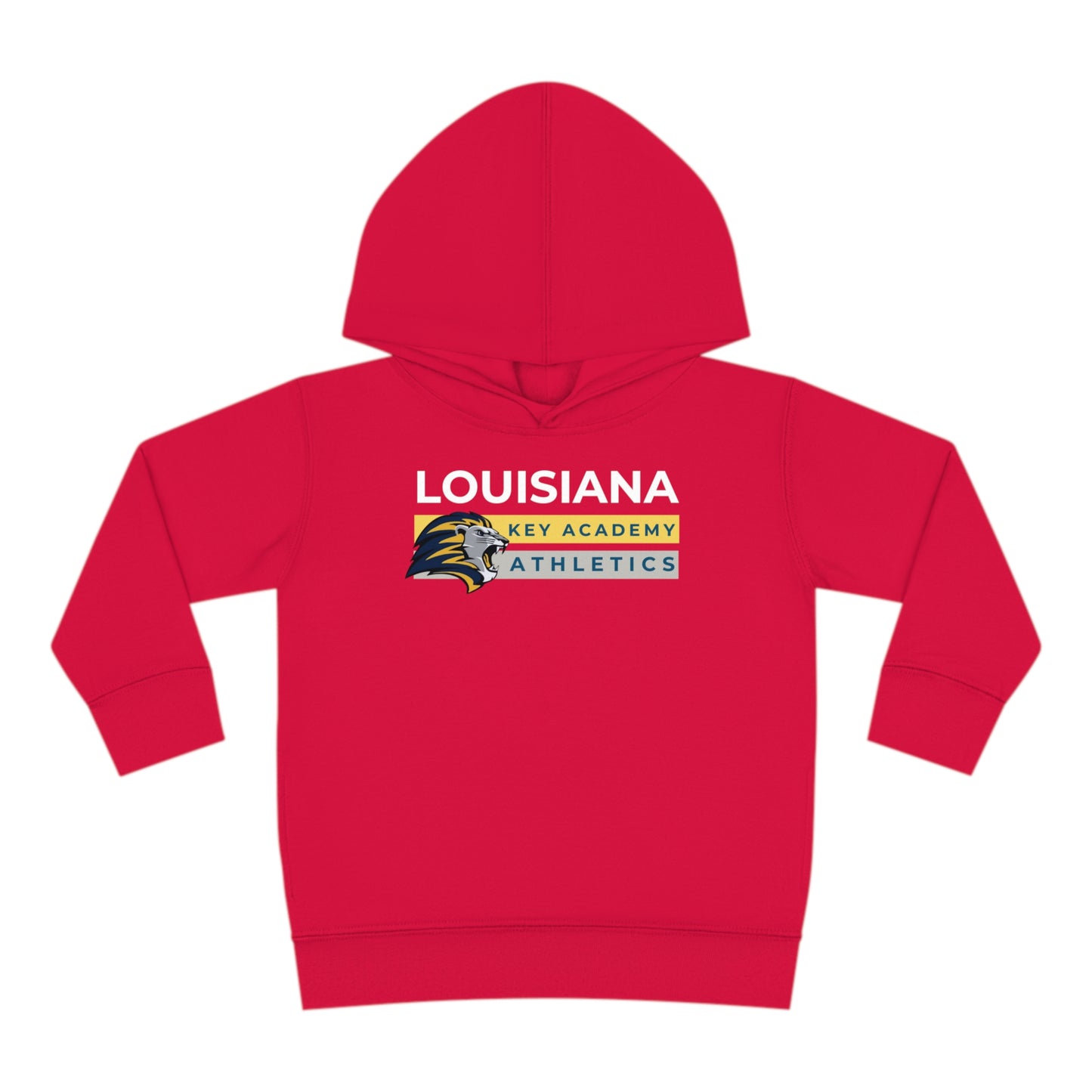 Louisiana Key Academy Striped Athletics Toddler Pullover Fleece Hoodie