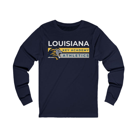 Louisiana Key Academy Striped Athletics Adult Long Sleeve Tee