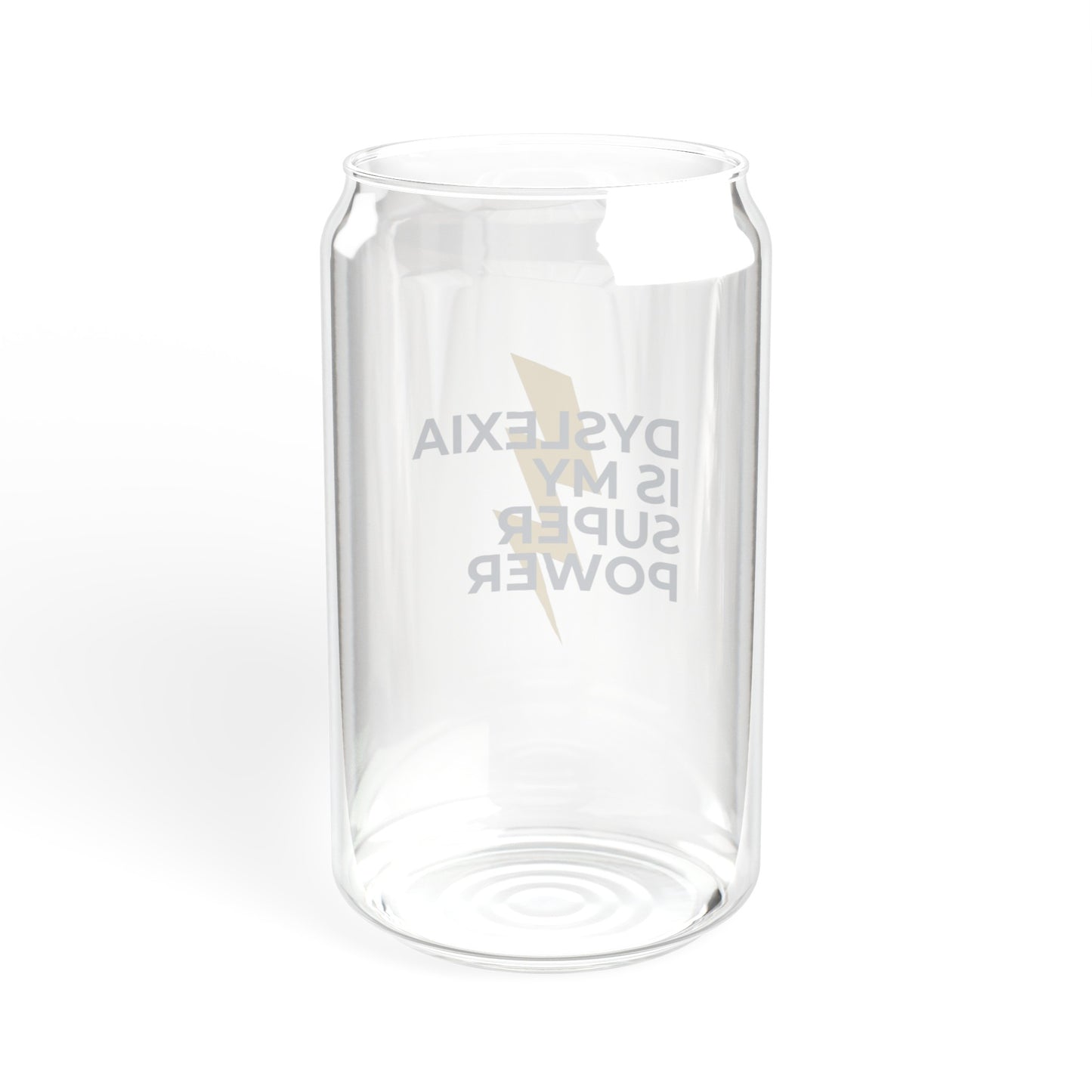 Dyslexia Is My Superpower Lightning Sipper Glass, 16oz