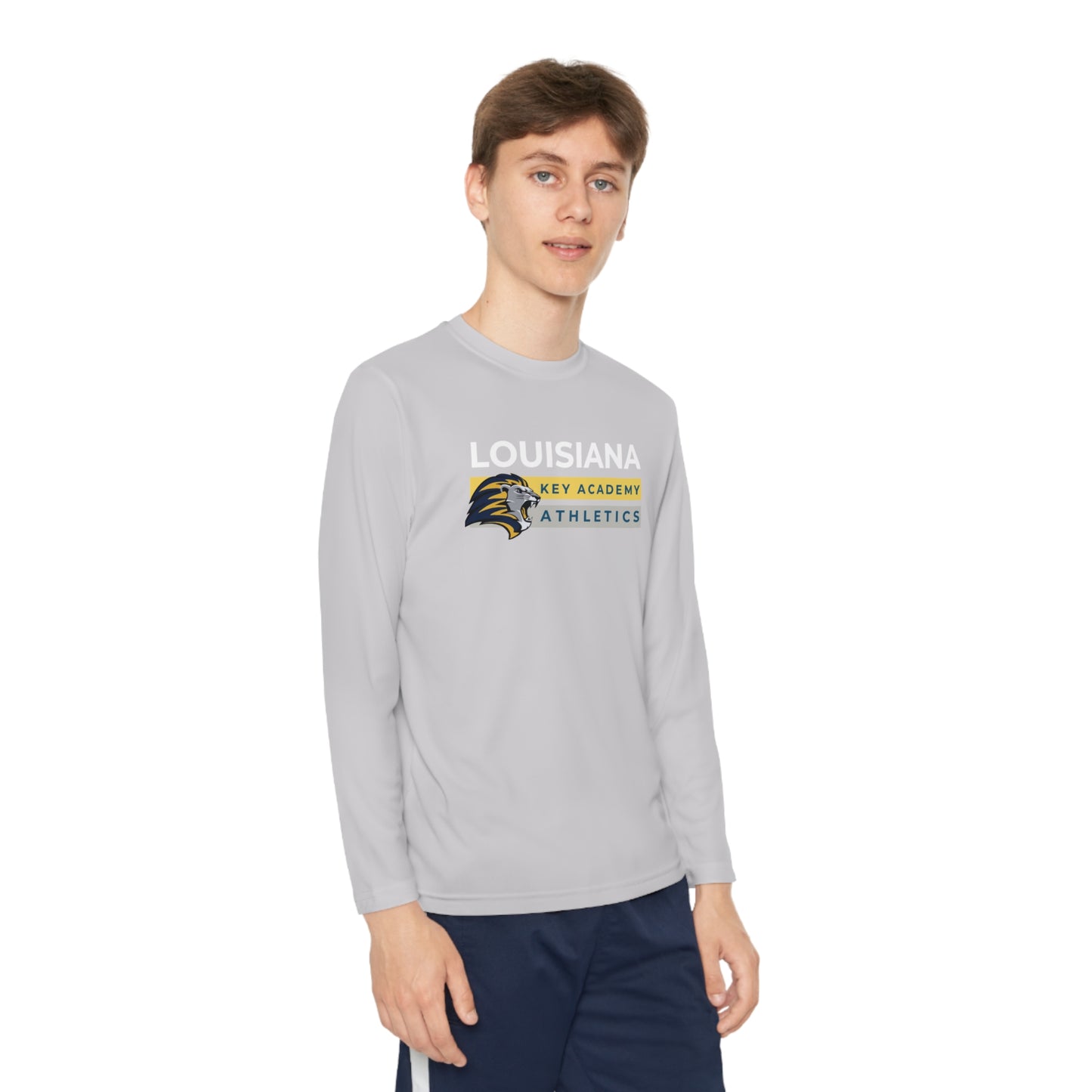 Louisiana Key Academy Striped Athletics Youth Long Sleeve Tee