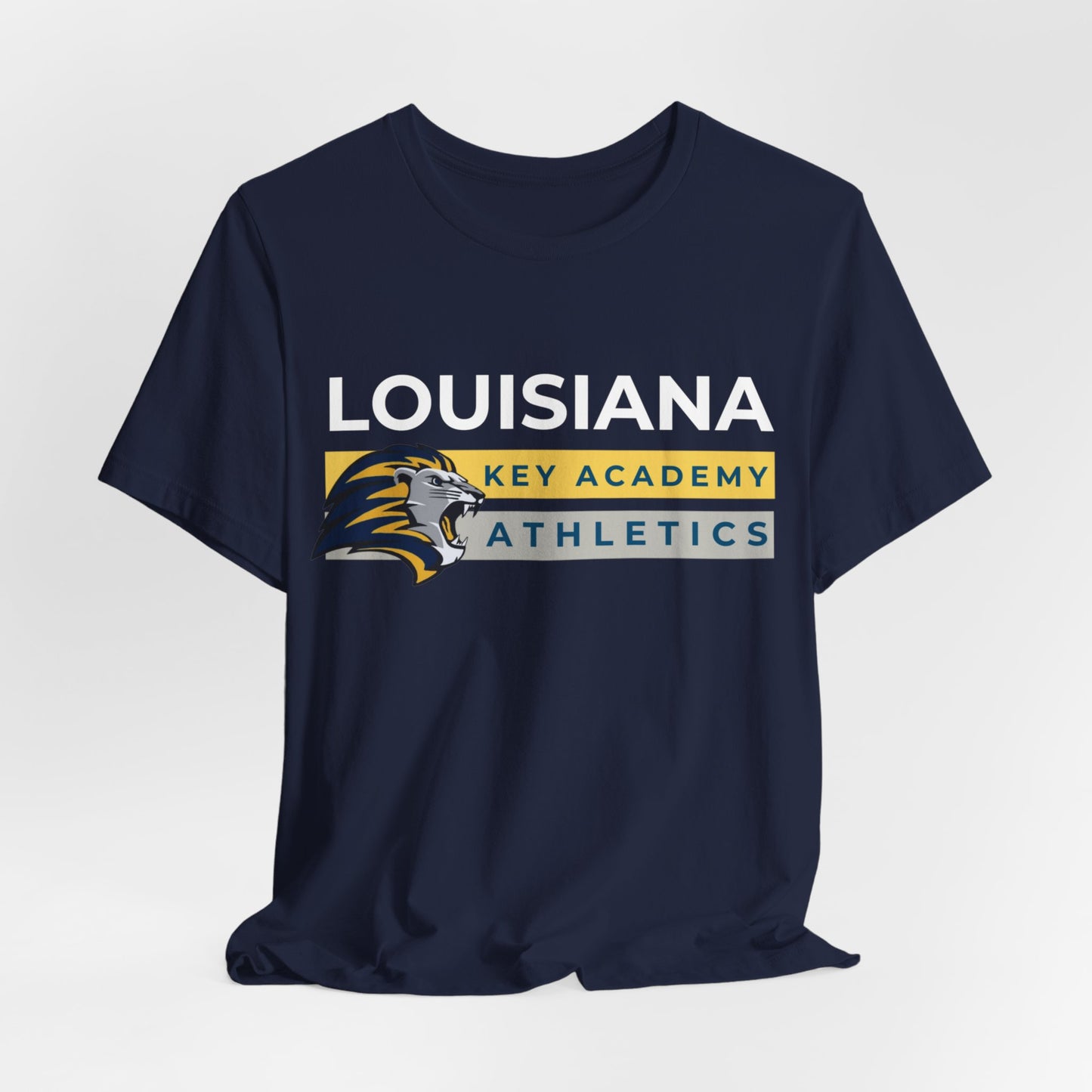 Louisiana Key Academy Striped Athletics Adult T-Shirt