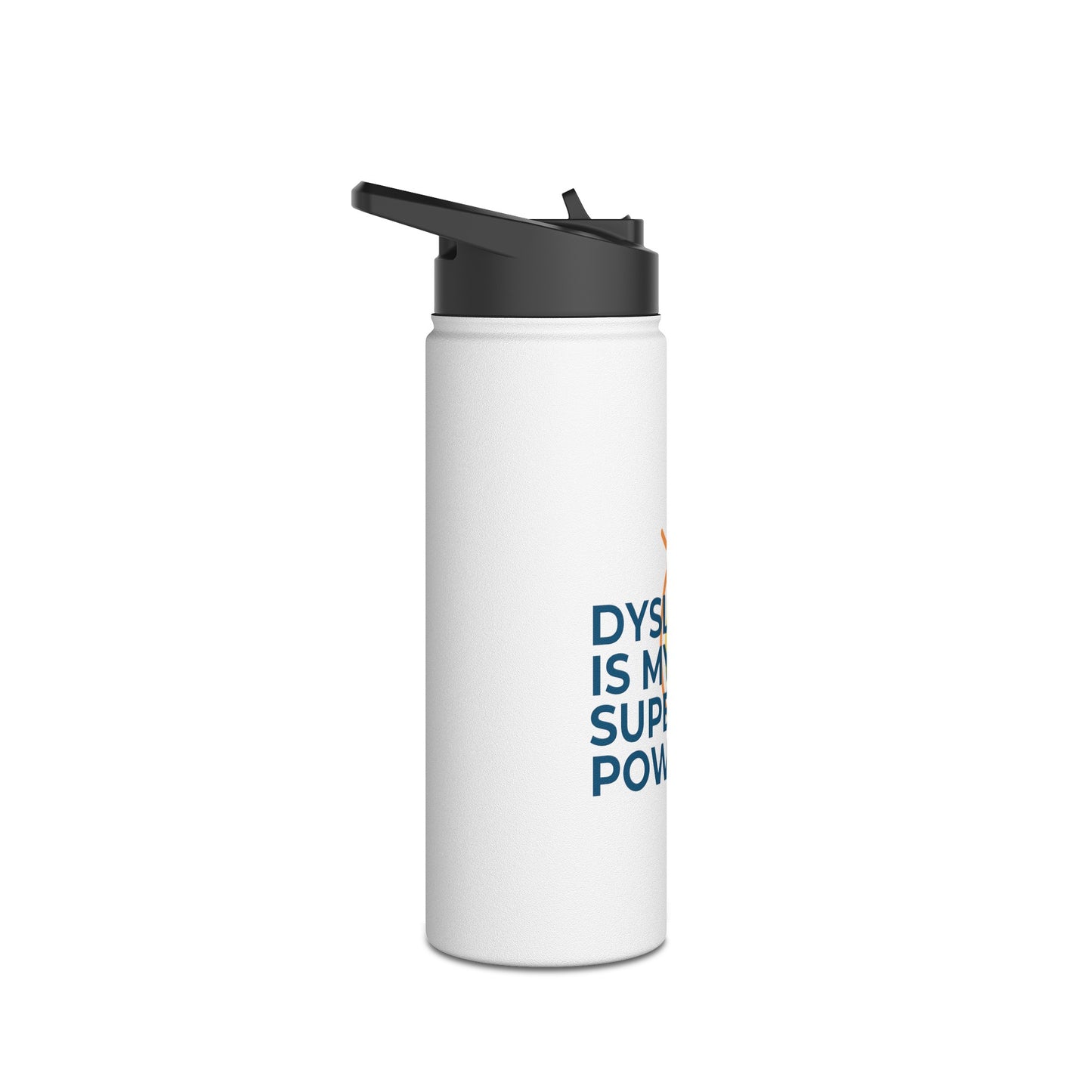 Dyslexia Is My Superpower Light Bulb Stainless Steel Water Bottle