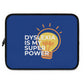 Dyslexia Is My Superpower Lightbulb Laptop Sleeve