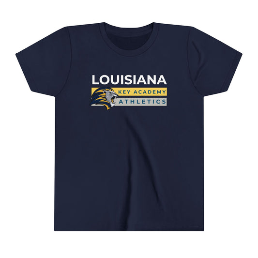 Louisiana Key Academy Striped Athletics Youth Tee