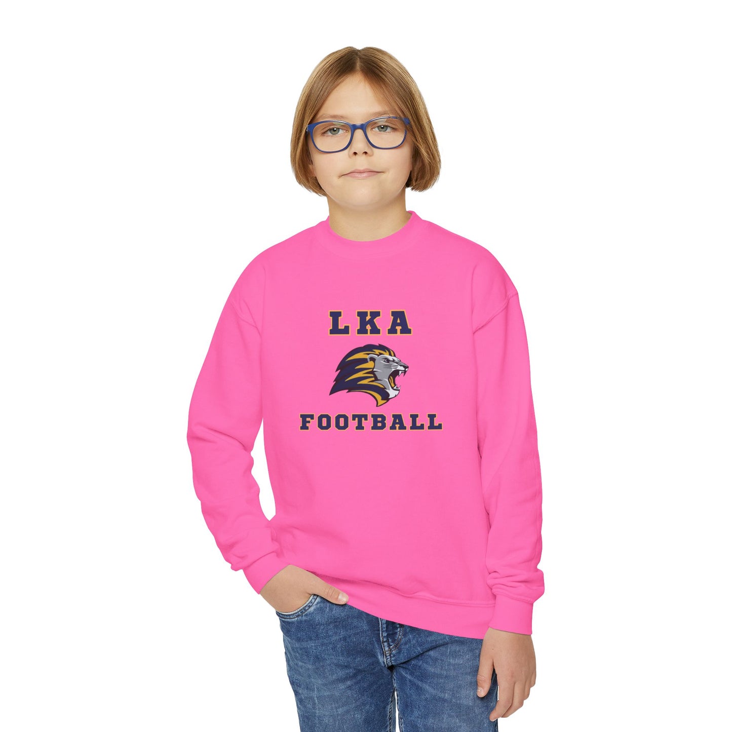 LKA Flag Football Youth Crewneck Sweatshirt