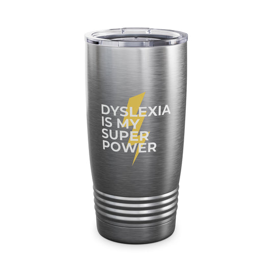 Dyslexia Is My Superpower Lightning Tumbler, 20oz