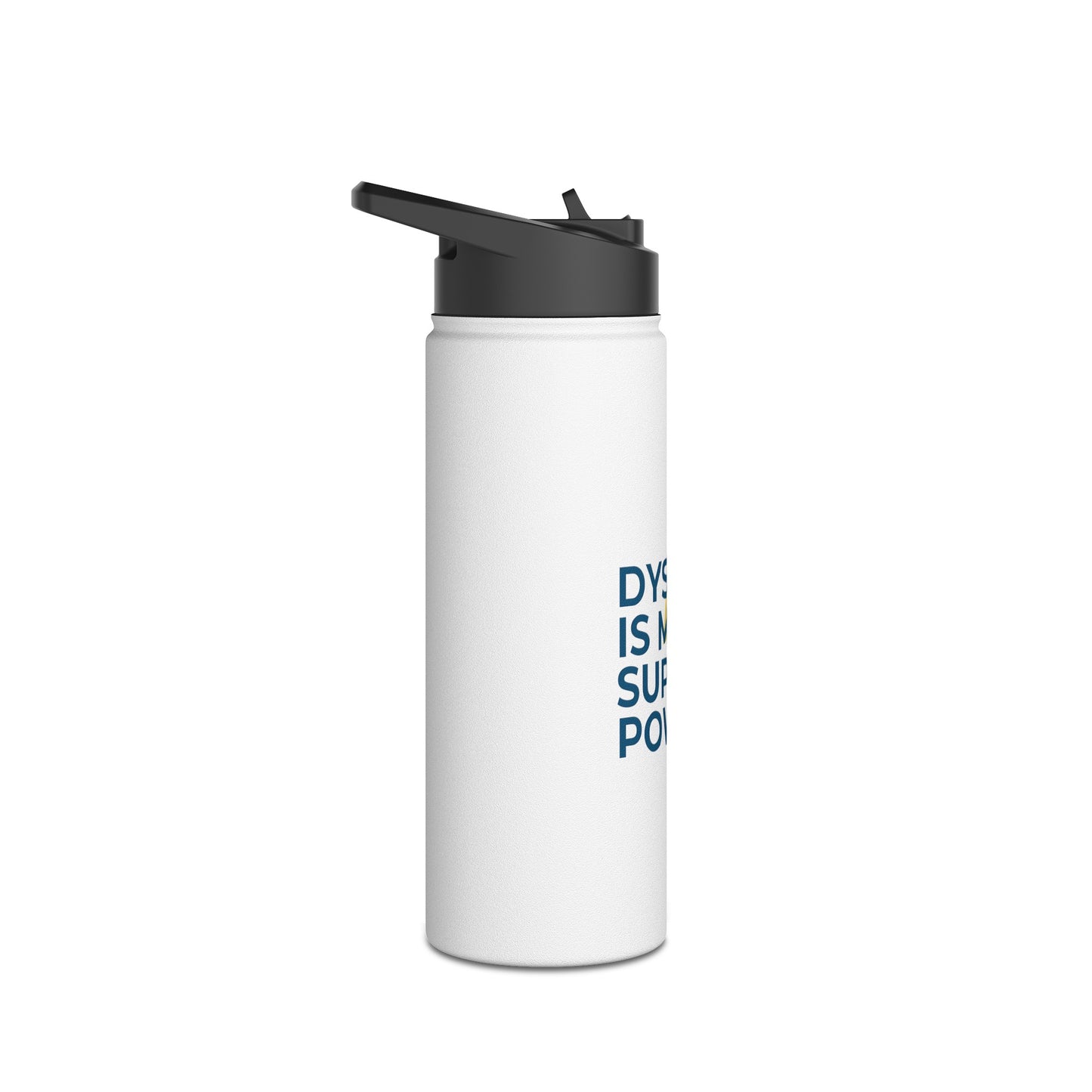 Dyslexia Is My Superpower Lightning Stainless Steel Water Bottle