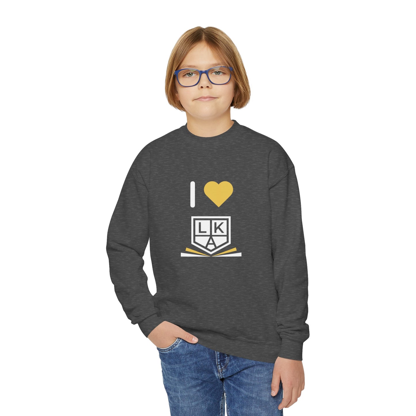 I Love LKA Youth Crewneck Sweatshirt