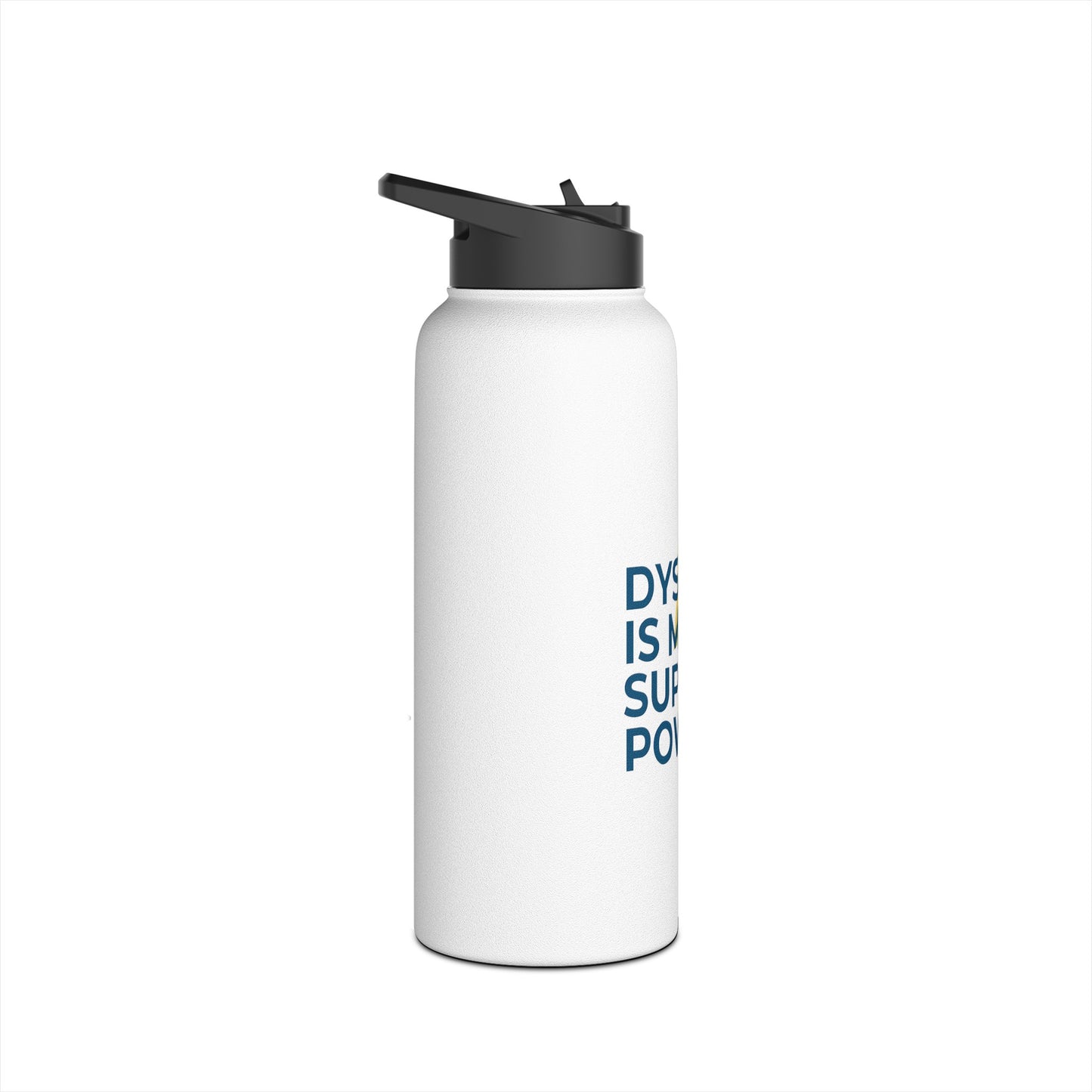 Dyslexia Is My Superpower Lightning Stainless Steel Water Bottle