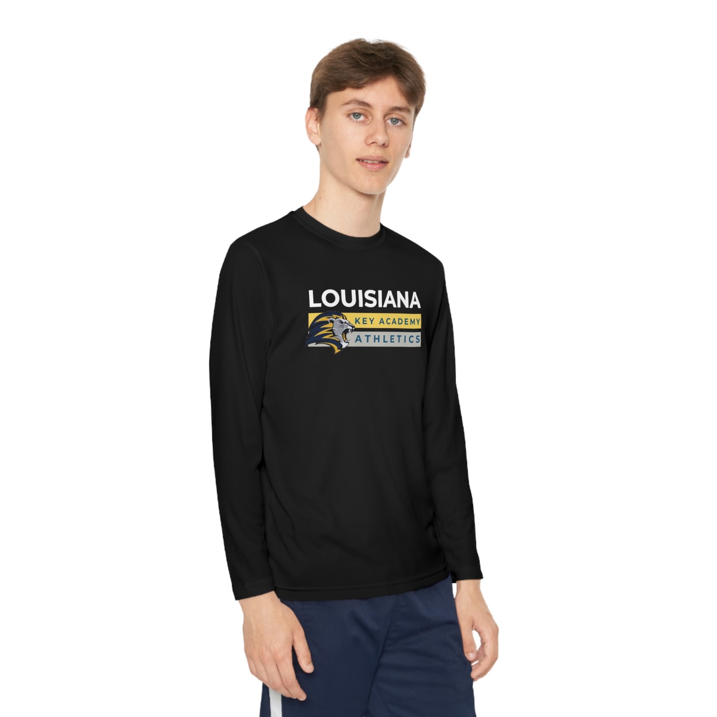 Louisiana Key Academy Striped Athletics Youth Long Sleeve Tee