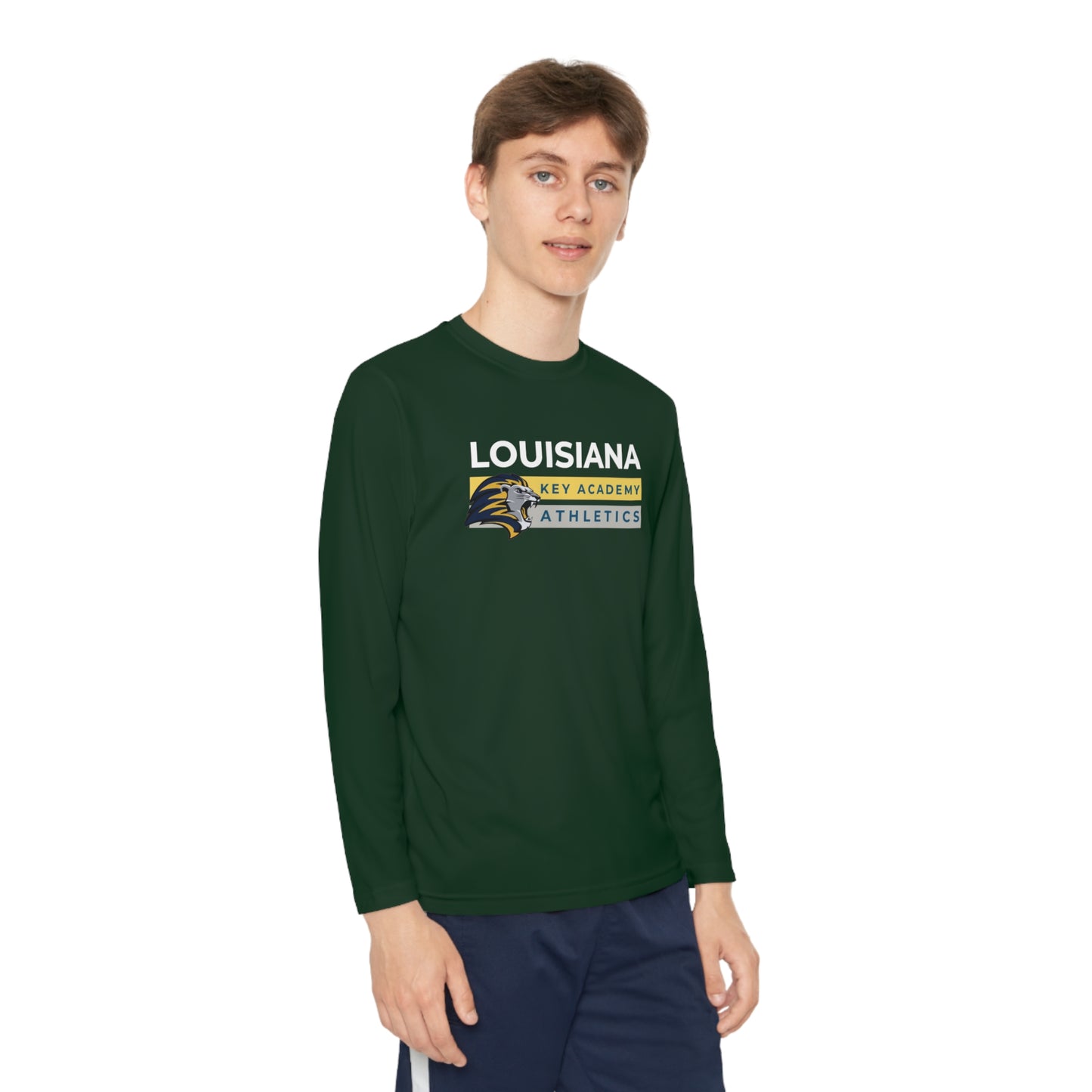 Louisiana Key Academy Striped Athletics Youth Long Sleeve Tee